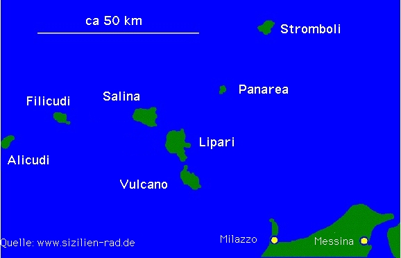 Übersicht liparische Inseln