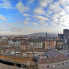 30.11.: Stadt-Panorama aus dem 8. Stock – beim Bahnhof Wiedikon