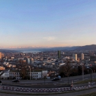 14.3.: Mittwochabend-Panorama: Waid Richtung Stadt Zürich, Zürichsee, Uetliberg und Alpen