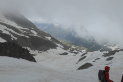 Wandern oder Schnee-Abfahrt?