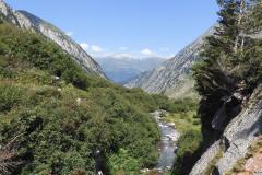 24.7.: Blick talwärts von der Ägene-Brücke