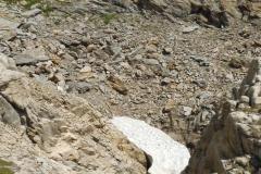 26.7.: Die grosse Ausnahme: Schneefleck nahe beim Weg