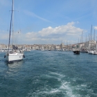 11.8.: Blick zum Vieux Port vom Schiff aus