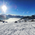 22.1.: Ausblick, z. B. auf das Nebelmeer über dem Walensee und dem Eingang zum Glarnerland