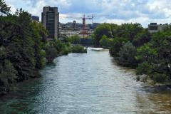 9.7.: rechts Sihlwasser, links Limmatwasser – Blick von der Kornhausbrücke limmataufwärts